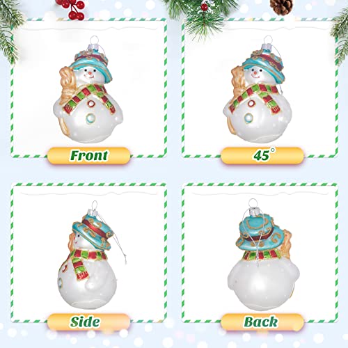 White Snowman Xmas Tree Hanging Ornament