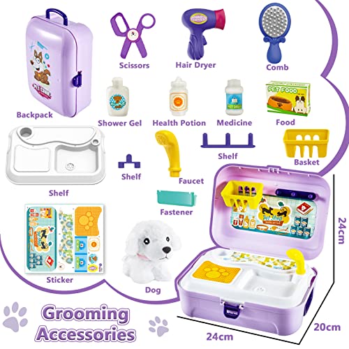 Kids Grooming Pet Care Role Play Games Animal Dolls Toy