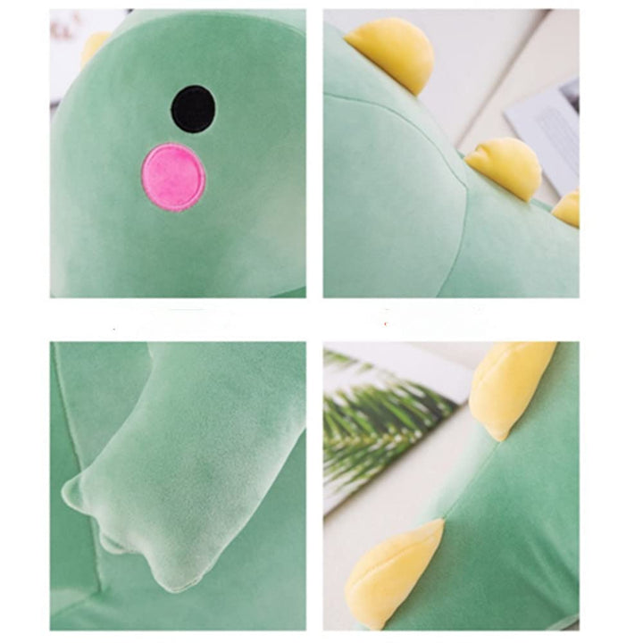 OUKEYI Cute Stuffed Dinosaur Toy Plush Doll Soft Stuffed Animals Dino Plushie Soft Birthday Gifts for Kids Girls Boys pink 8 inch (Green