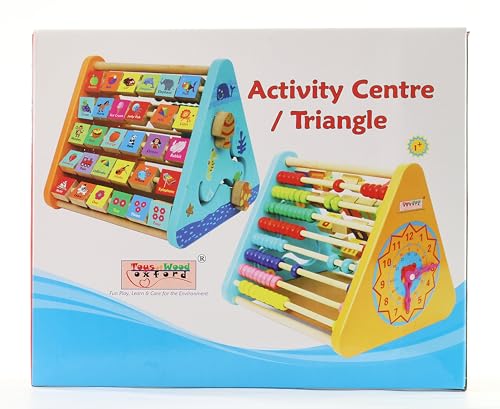 TOWO Wooden Activity Centre Triangle Toys - flip flop Alphabet Blocks