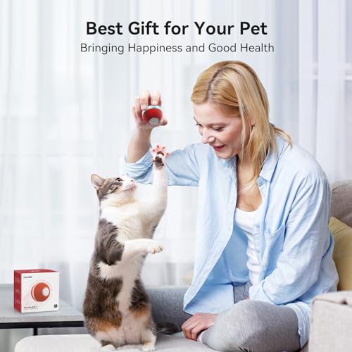 Cheerble Ball Cat Interactive, Cat Toy Bouncing Cat Ball with 3 Modes, Smart Cat Ball Toy with LED Light for Cats