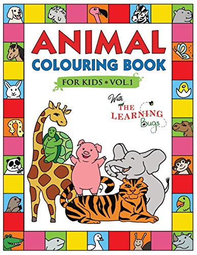 Animal Coloring Book for Kids: 50 Fun Pages to Learn & Color