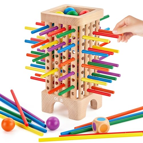 Montessori Game Wooden Board Game, 42 Colorful Wooden