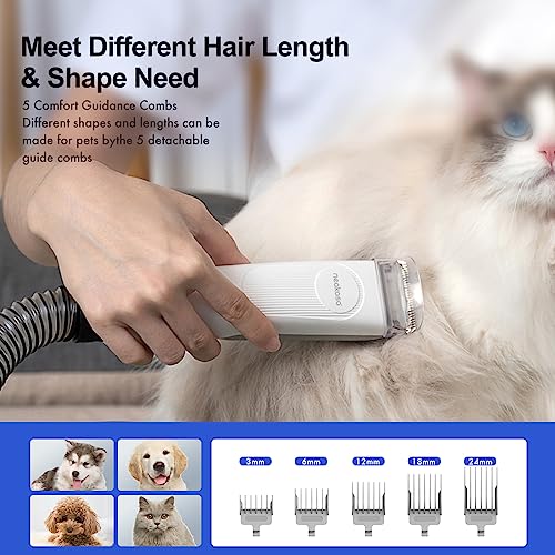 Neakasa Self Cleaning Dog Grooming Kit Professional, 13000Pa P1 Pro Dog Vacuum Groomer, Dog Grooming Clippers Corded