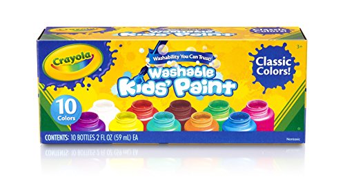 Washable Paints - 10 Assorted Colors for Kids