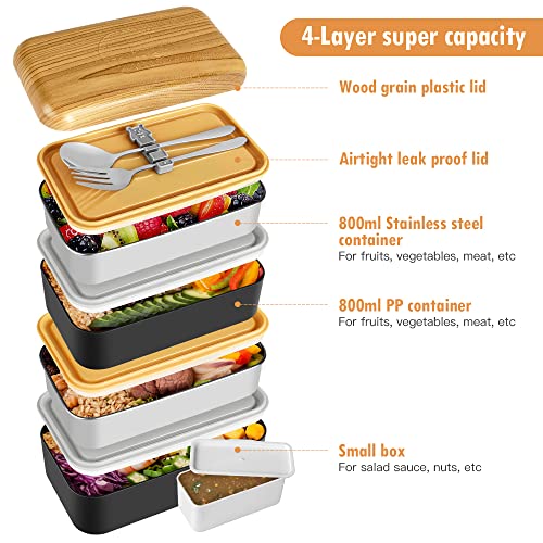 2-Tier Bento Box with Utensils