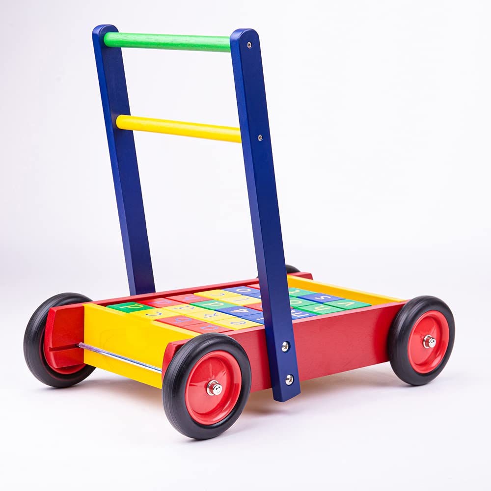 Wooden Baby walker with ABC Wooden Blocks