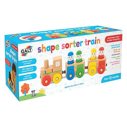 Galt Toys Wooden Shape Sorter Train, Ages 1+