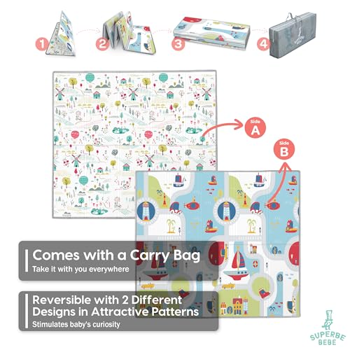 Non-Toxic Thick Foldable Waterproof Foam Baby Play Mat