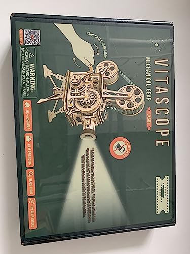 ROBOTIME Vitascope Wooden Model Kits 3D Puzzle for Adults to Build Laser Cut Jigsaw