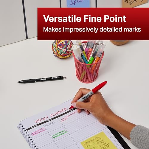 Fine Point Black Permanent Markers | 5-Pack