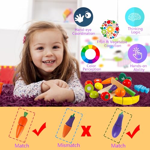 Children Cutting Fruits and Vegetables Game Set Toy