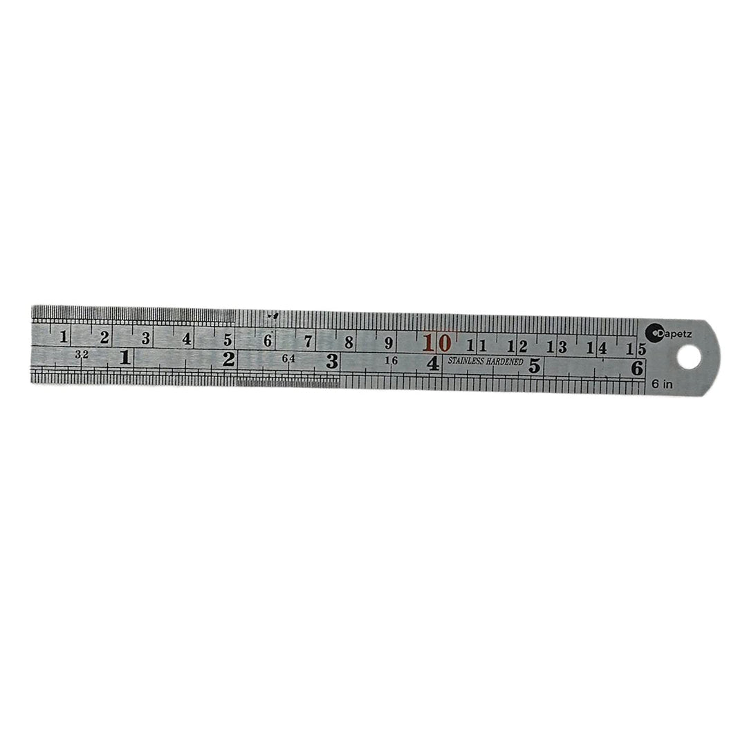 15cm Stainless Steel Ruler - Dual Scale