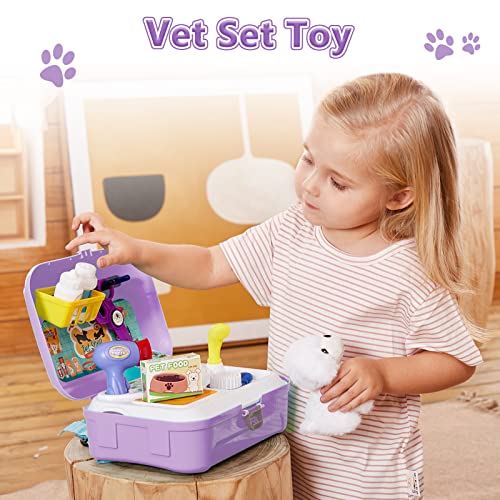 Kids Grooming Pet Care Role Play Games Animal Dolls Toy