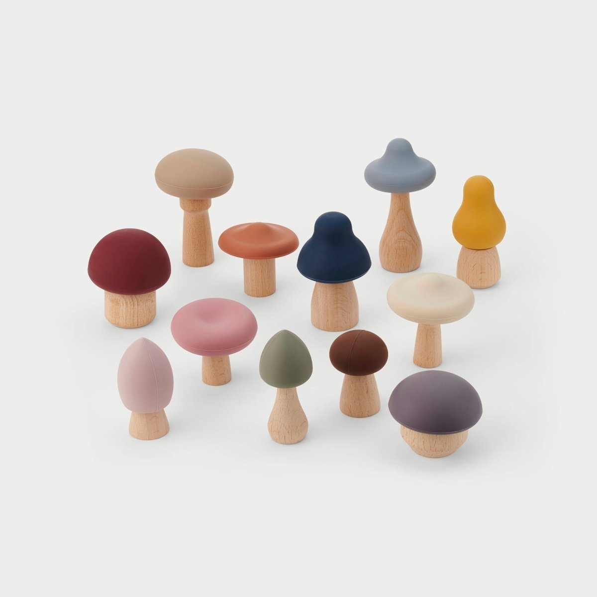 SiliSoft® Woodland Mushroom Set (Earth) – Baby Toys & Activity Equipment for children, available at Learning Bugs UK