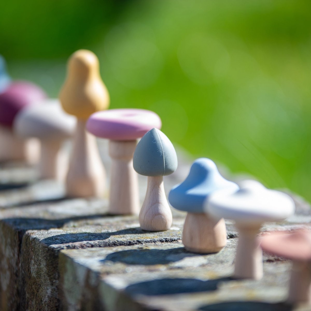 SiliSoft® Woodland Mushroom Set (Earth) – Baby Toys & Activity Equipment for children, available at Learning Bugs UK