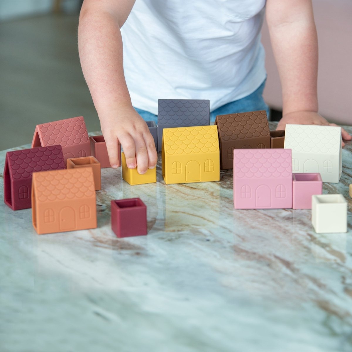 SiliSoft® Village Blocks (Earth) – Baby Toys & Activity Equipment for children, available at Learning Bugs UK