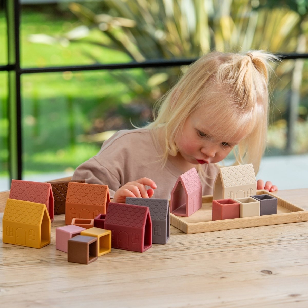 SiliSoft® Village Blocks (Earth) – Baby Toys & Activity Equipment for children, available at Learning Bugs UK
