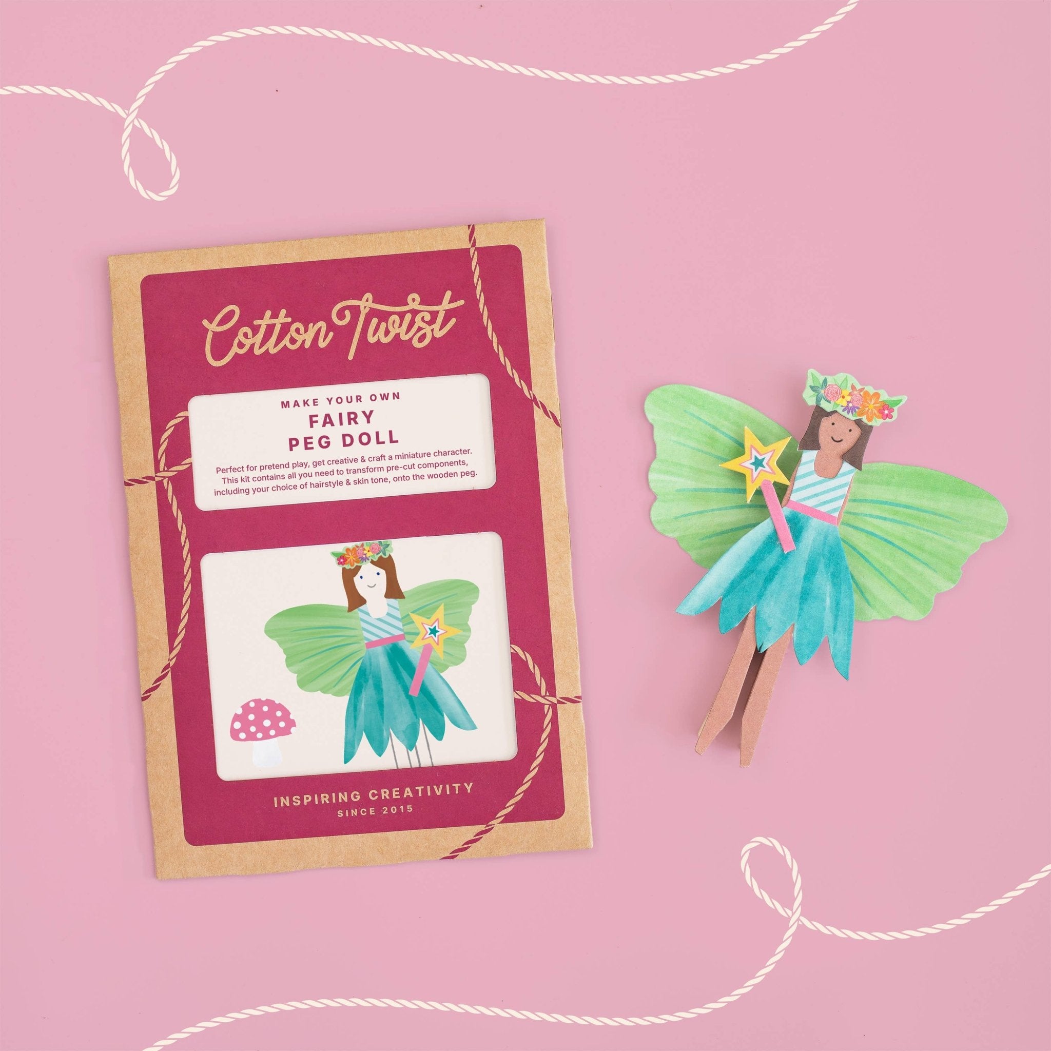 Buy Make Your Own Fairy Peg Doll | Art and Craft Box for kids by Learning Bugs UK
