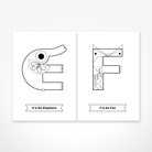 Alphabet Animal Colouring Book by The Jam Tart - Learning Bugs UK