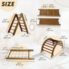 Goodevas 5in1 Montessori Climbing Frame with Slide & Net – Chocolate – 5in1 Playsets for children, available at Learning Bugs UK