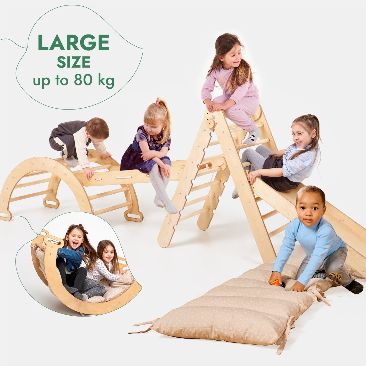Goodevas 5 in 1 Montessori Climbing Frame – 5in1 Playsets for children, available at Learning Bugs UK