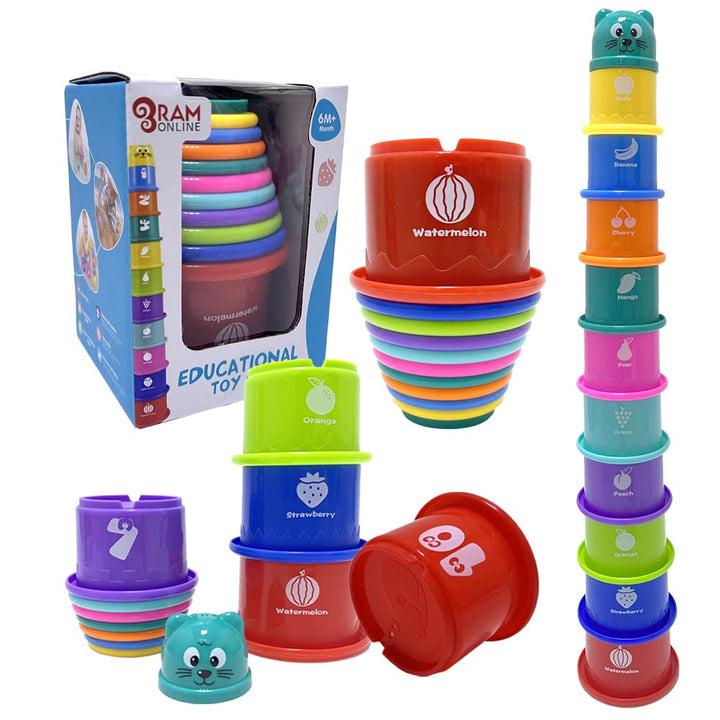 Baby Kids 11 Piece Stacking Cups Toy