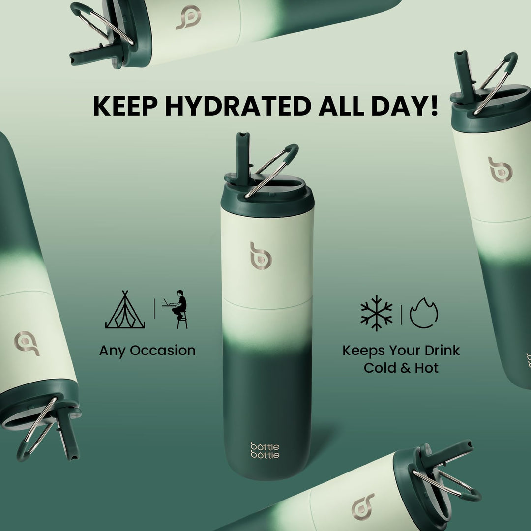 Green Gradient Insulated Water Bottle 700ml