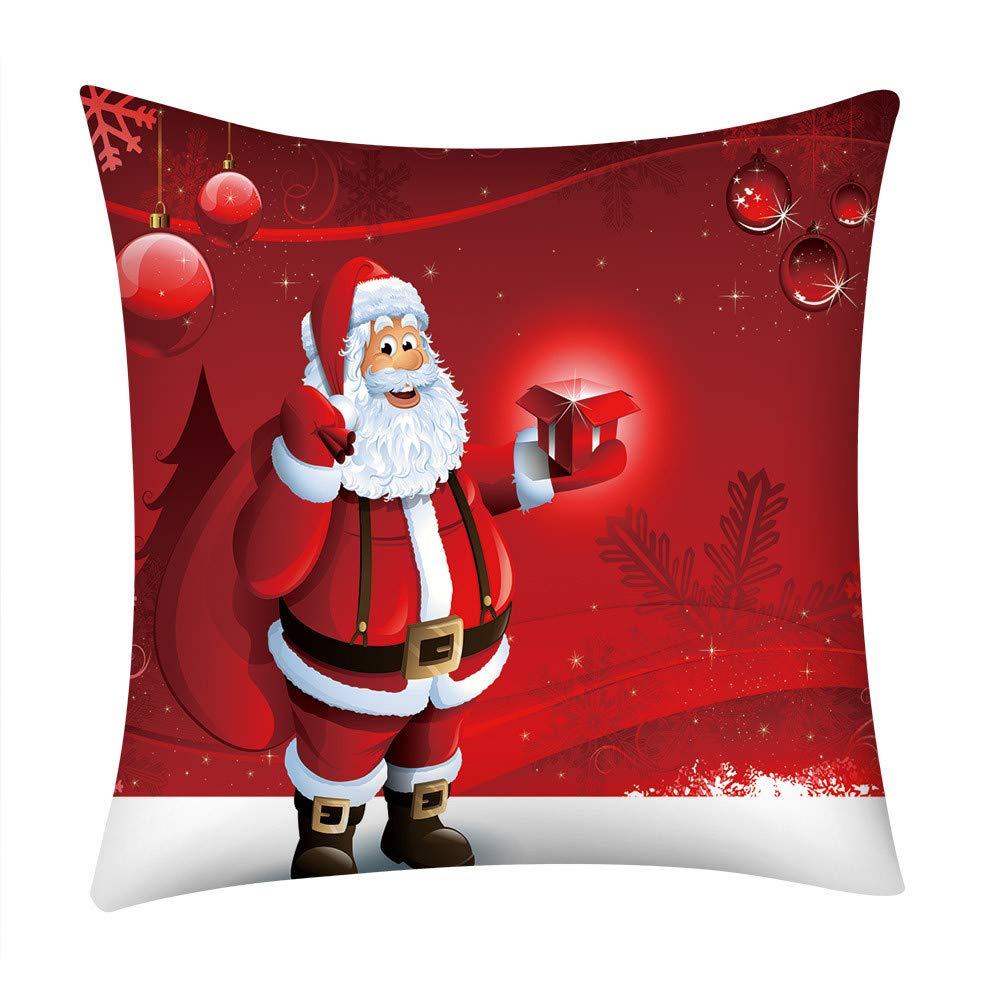 Christmas Pillow Cover - Merry Xmas Decor for Home