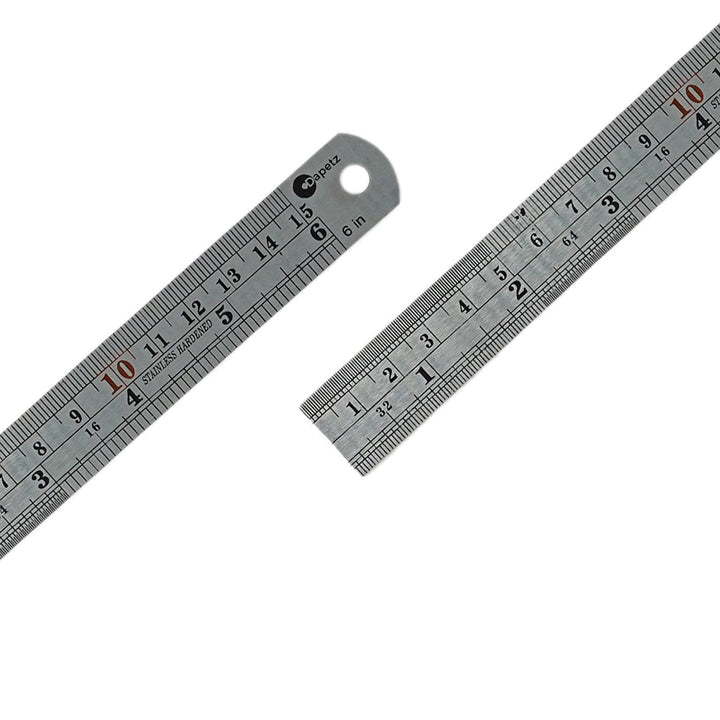 15cm Stainless Steel Ruler - Dual Scale