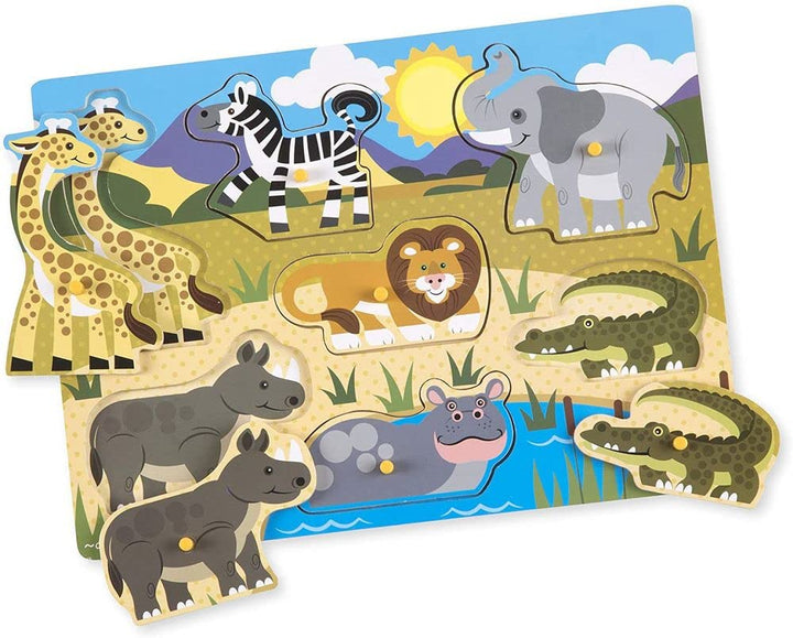 Safari Peg Boards for Children Learning Toys