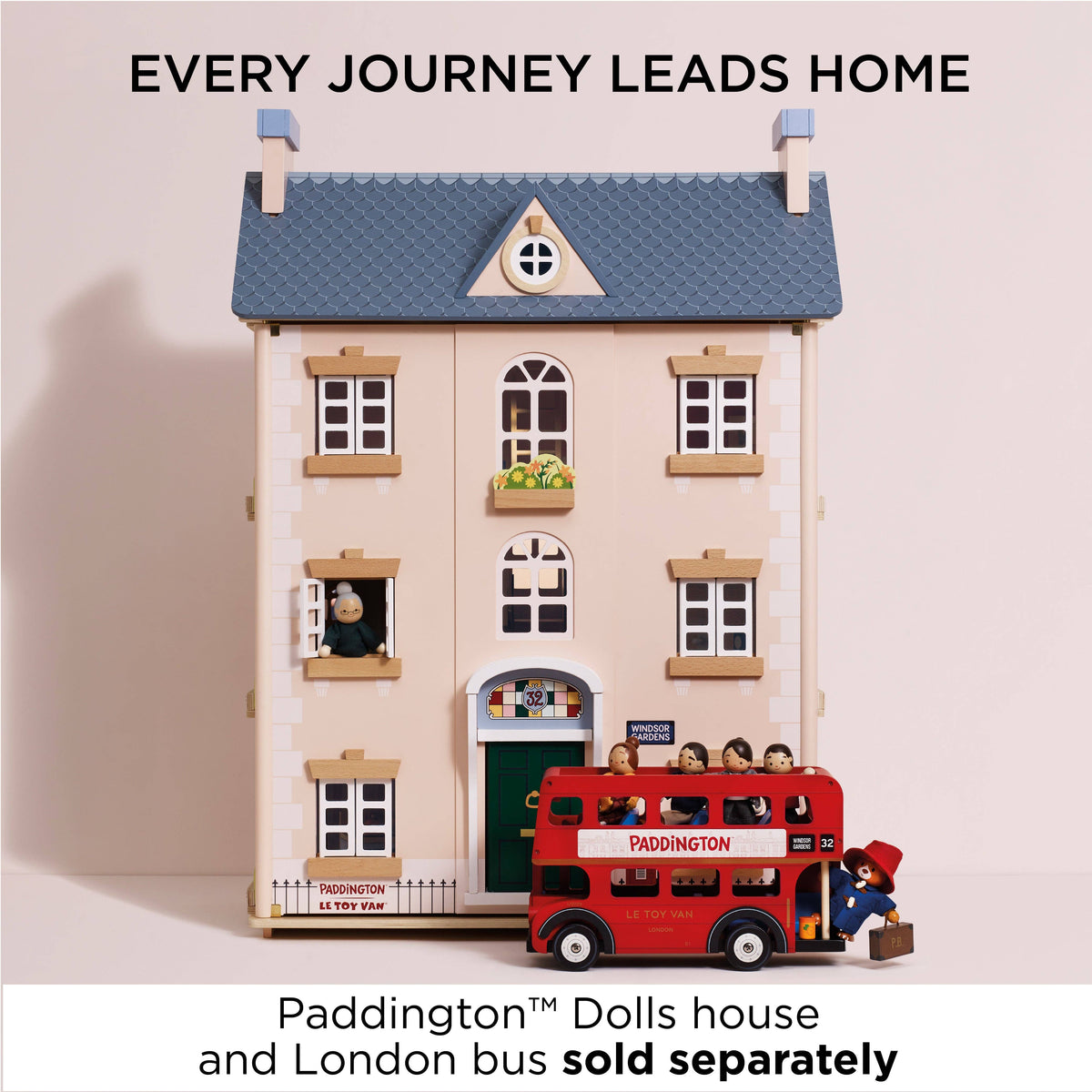Le Toy Van Paddington figure and Brown family wooden dolls, photo 5 of 7