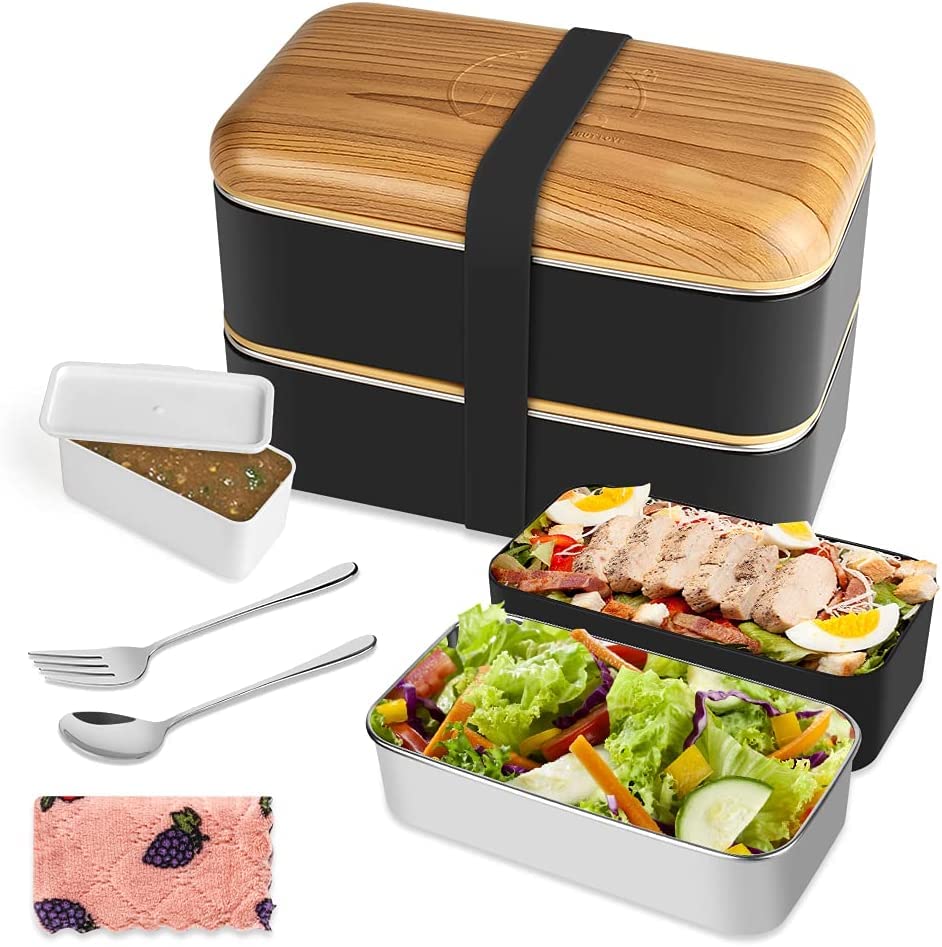 2-Tier Bento Box with Utensils