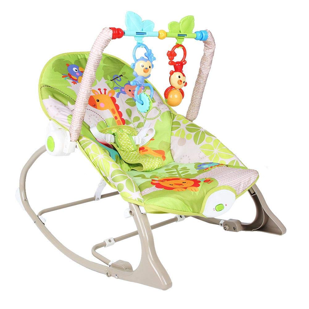 Soft Baby Rocking Chair Cradle with Two Toys