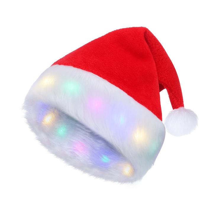 LED Santa Hat – Unisex Christmas Party Hat with Lights