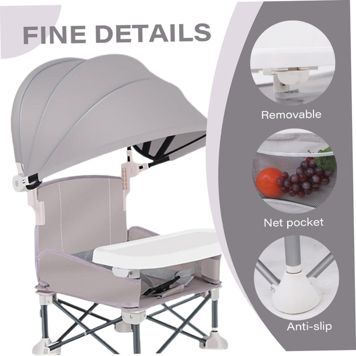 Portable ＆ Foldable High Chair with Safety Belt