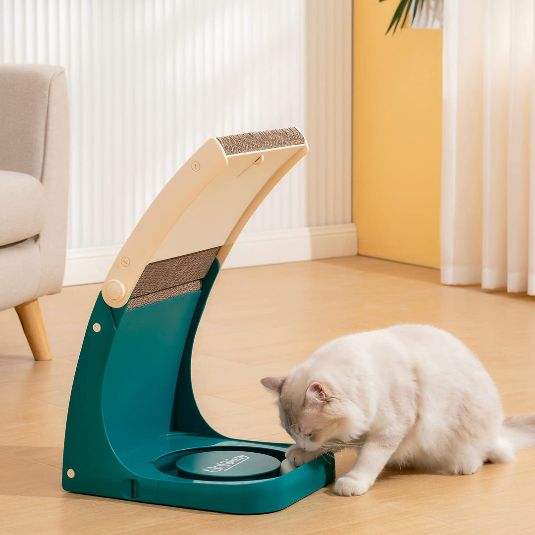 UniBlissy Cat Scratcher, Premium Cat Scratch Pad wtih Solid Frosted Frame and Turntable Toy