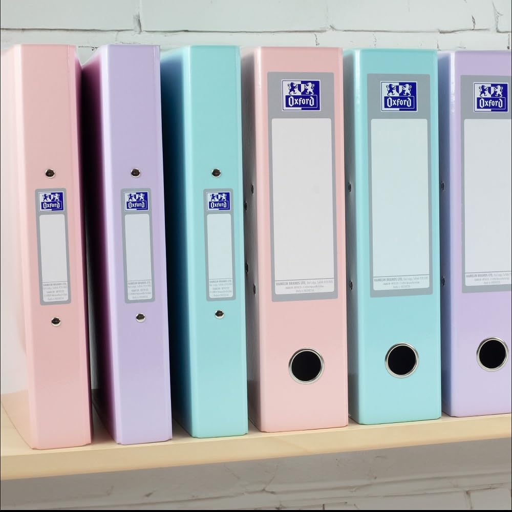 Pastel A4 Lever Arch Files, Pack of 3 - Heavy Duty