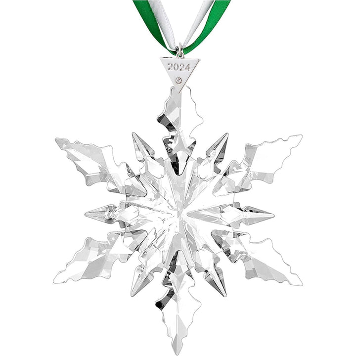 Crystal Snowflake Ornament with Ribbon