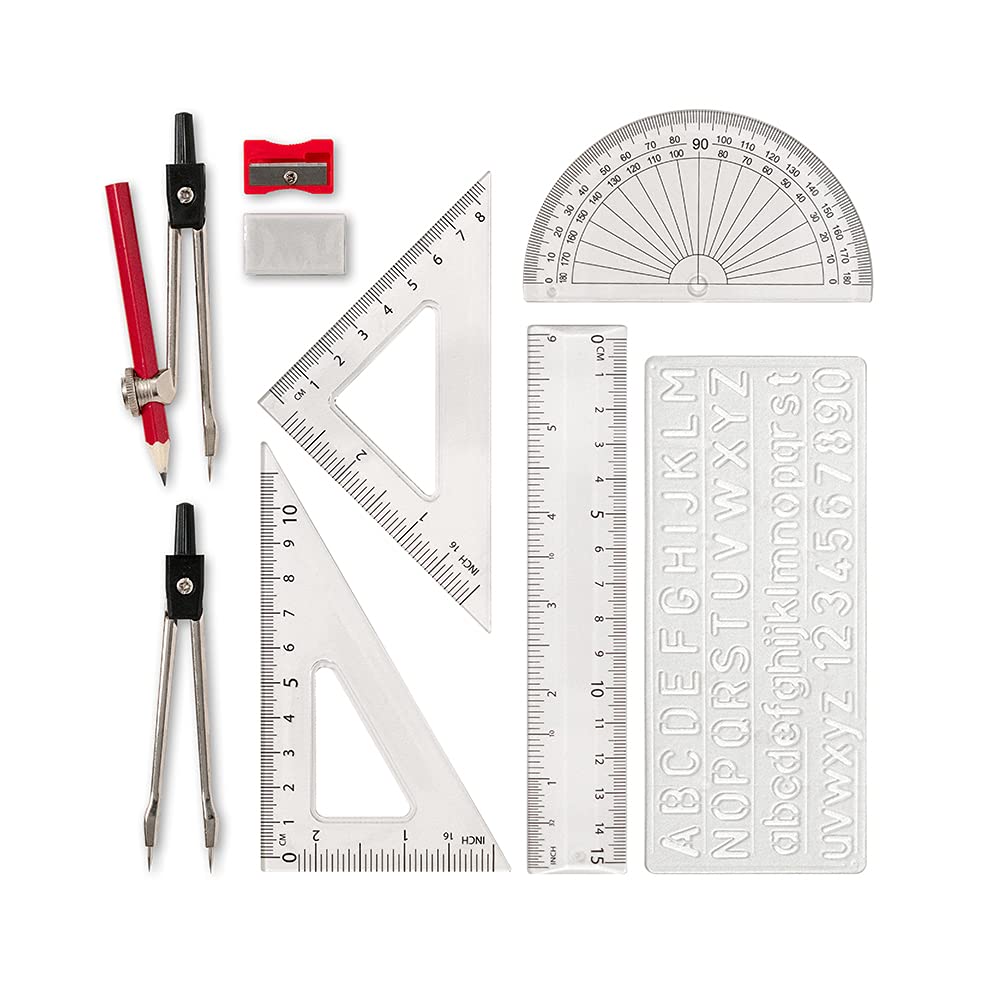 Geometry Set: Compass & Protractor