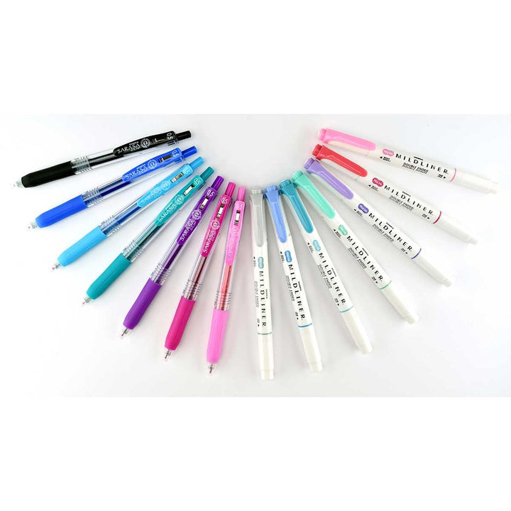 14pc Dual Tip Highlighter & Gel Pen Set - Assorted Colors