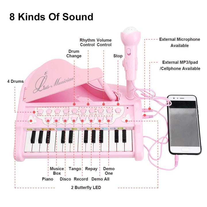 Amy&Benton Toddler Piano Toy for Baby Girls Pink Toy