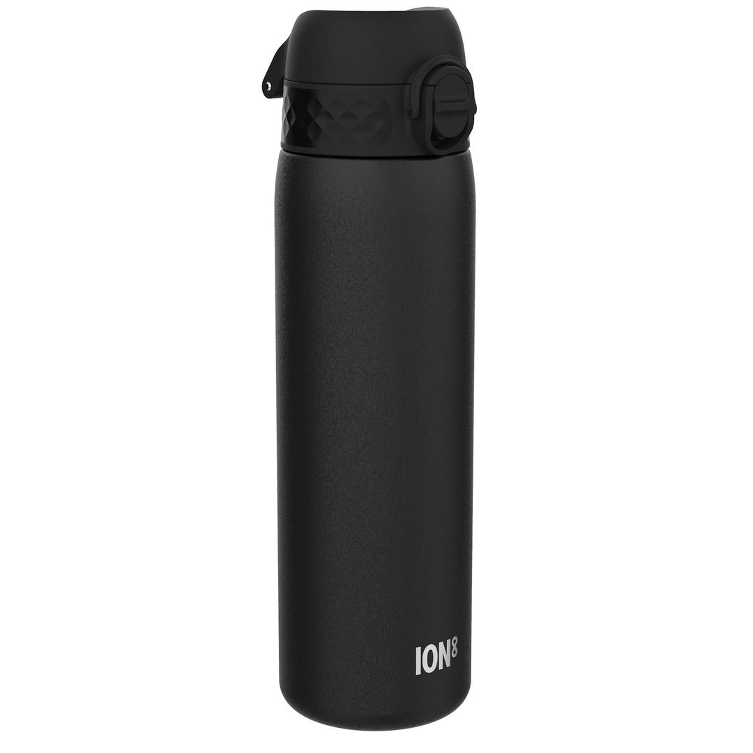 Black 600ml Leak-Proof Steel Water Bottle