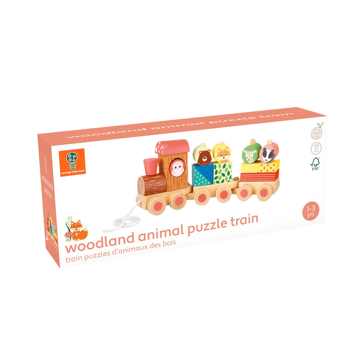 Woodland Animals Wooden Train Pull Along Toy