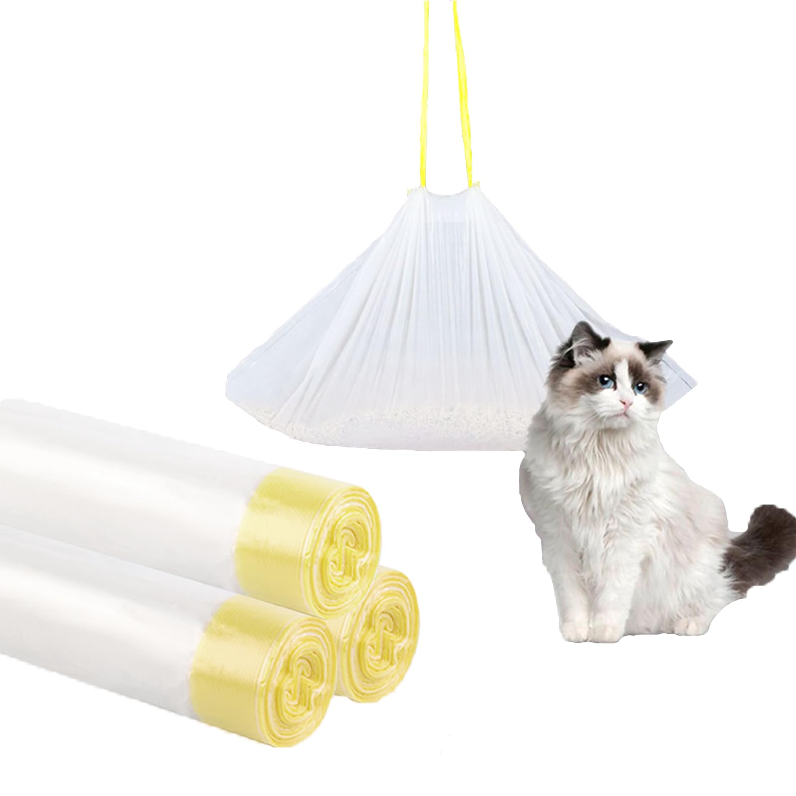30Pcs Cat Litter Tray Liners Cat Litter liners with Drawstring Scrat Learningbugs