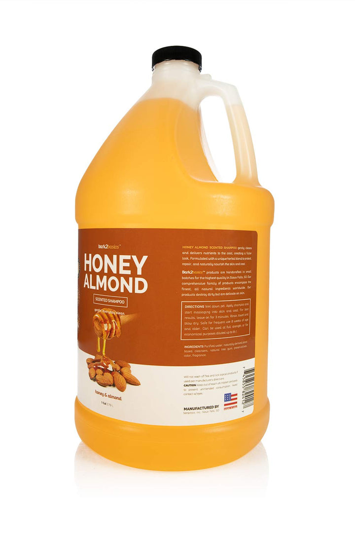 Bark2Basics Honey & Almond Dog Shampoo, 1 Gallon, 3.79 Litre - Unique Herbal Blend