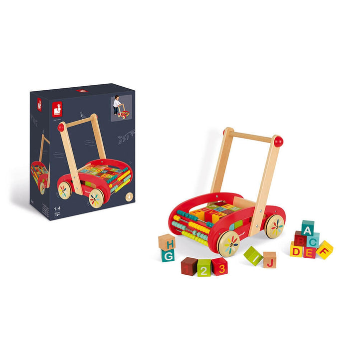 Abc Buggy Wooden Walker for Children