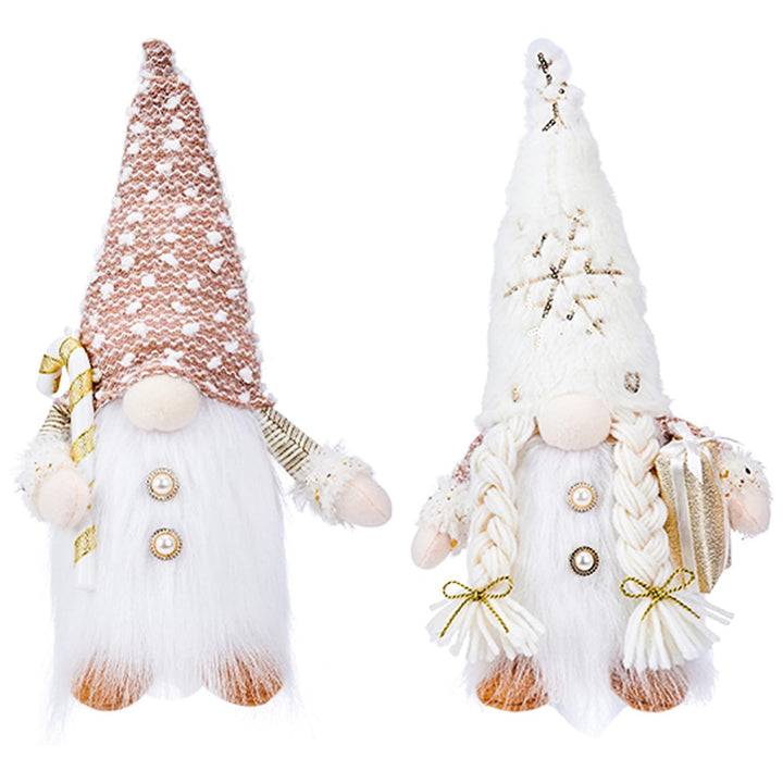 2 Pack Lighted Plush Christmas Gnomes