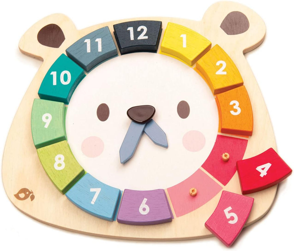 Tender Leaf Bear Colours Clock by Tenderleaf Toys - Learning Bugs UK