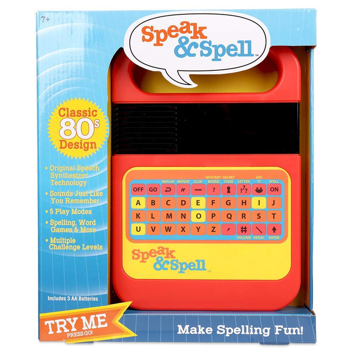 Retro Speak & Spell Electronic Game | Classic Educational Toy for Ages 7+ | Basic Fun 09624